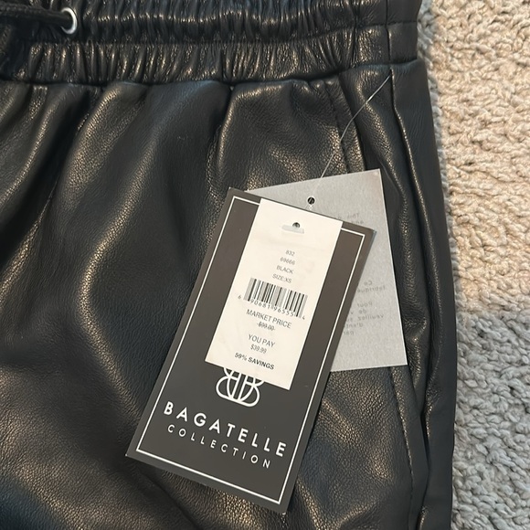 Bagatelle Black Faux Leather Pants - Picture 2 of 9